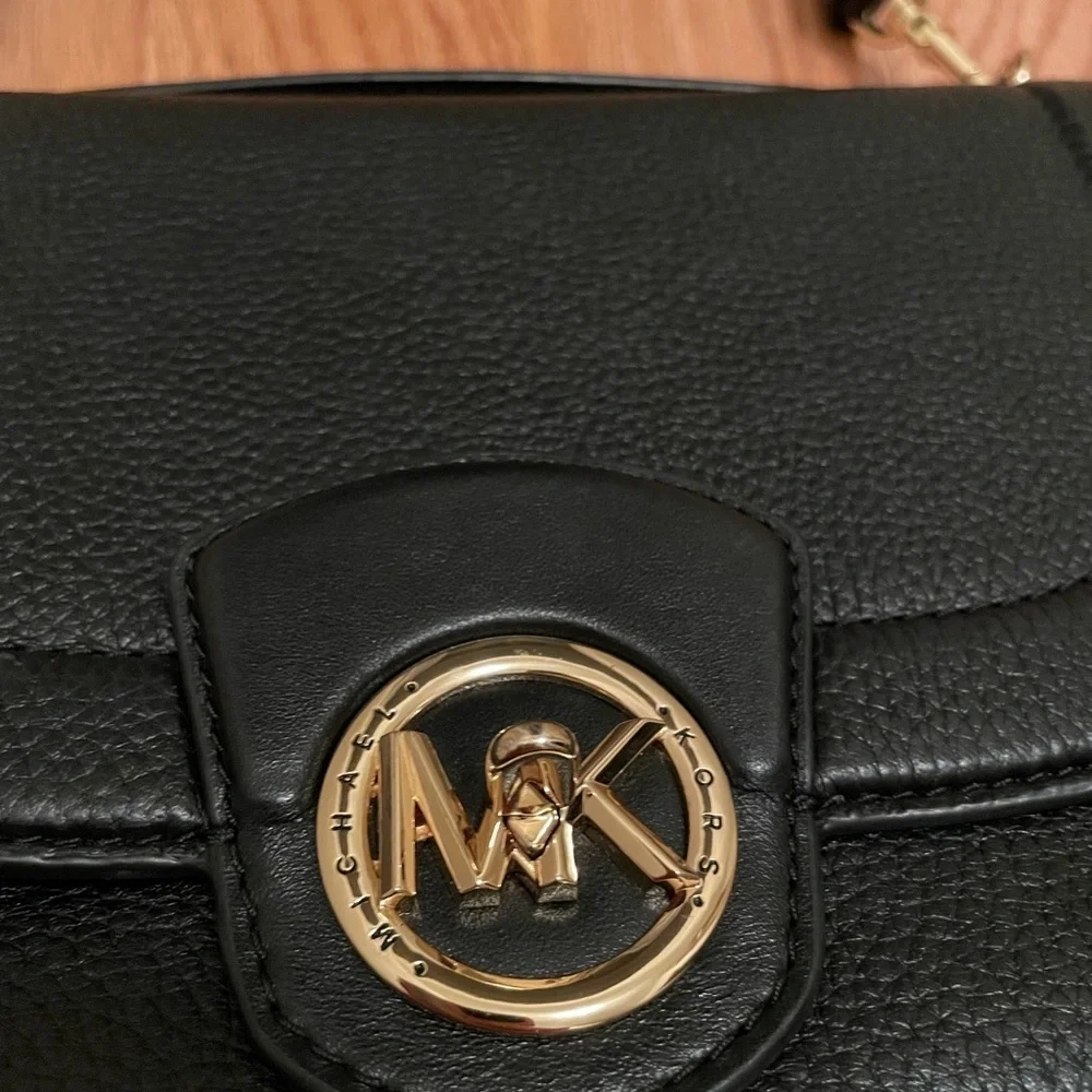 Michael Kors Black Bowery Pebbled Leather Purse